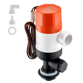 Livewell Pump for Boat, 12V 500 GPH Straight Livewell Aerator Pump with Dual Inlets, ABA Housing & Detachable Motor Cartridge