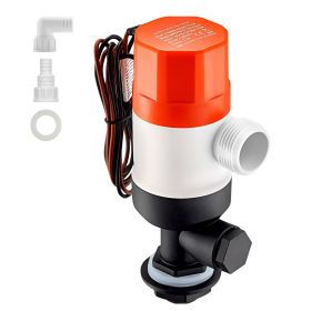 Livewell Pump for Boat, 12V 1100 GPH Straight Livewell Aerator Pump with Dual Inlet, ABA Housing & Detachable Motor Cartridge