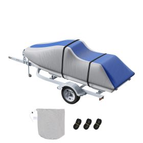 Jet Ski Cover, 126"-135" Trailerable Waterproof PWC Cover, Heavy-duty 600D Marine Grade PU Oxford Fabric, UV Resistant Seadoo Cover with Buckle S