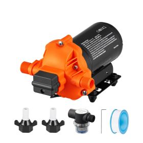 RV Water Pressure Diaphragm Pump 3Chambers 110V 3.3GPM 45PSI Adjustable Presssure Fresh Water Pump