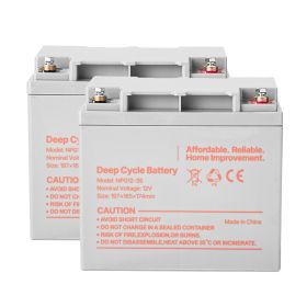 2 Pack 12V 35Ah Deep Cycle Battery, Sealed AGM Technology, Rechargeable Lead Acid AGM Battery, Backup Replacement for Scooters, Mobility Wheelcha