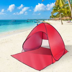 Pop Up Beach Tent Sun Shade Shelter Anti-UV Automatic Waterproof Tent Canopy for 2/3 Man w/ Net Window Storage Bag for Outdoor Beach Camping Fish (Applicable for: Outdoor)